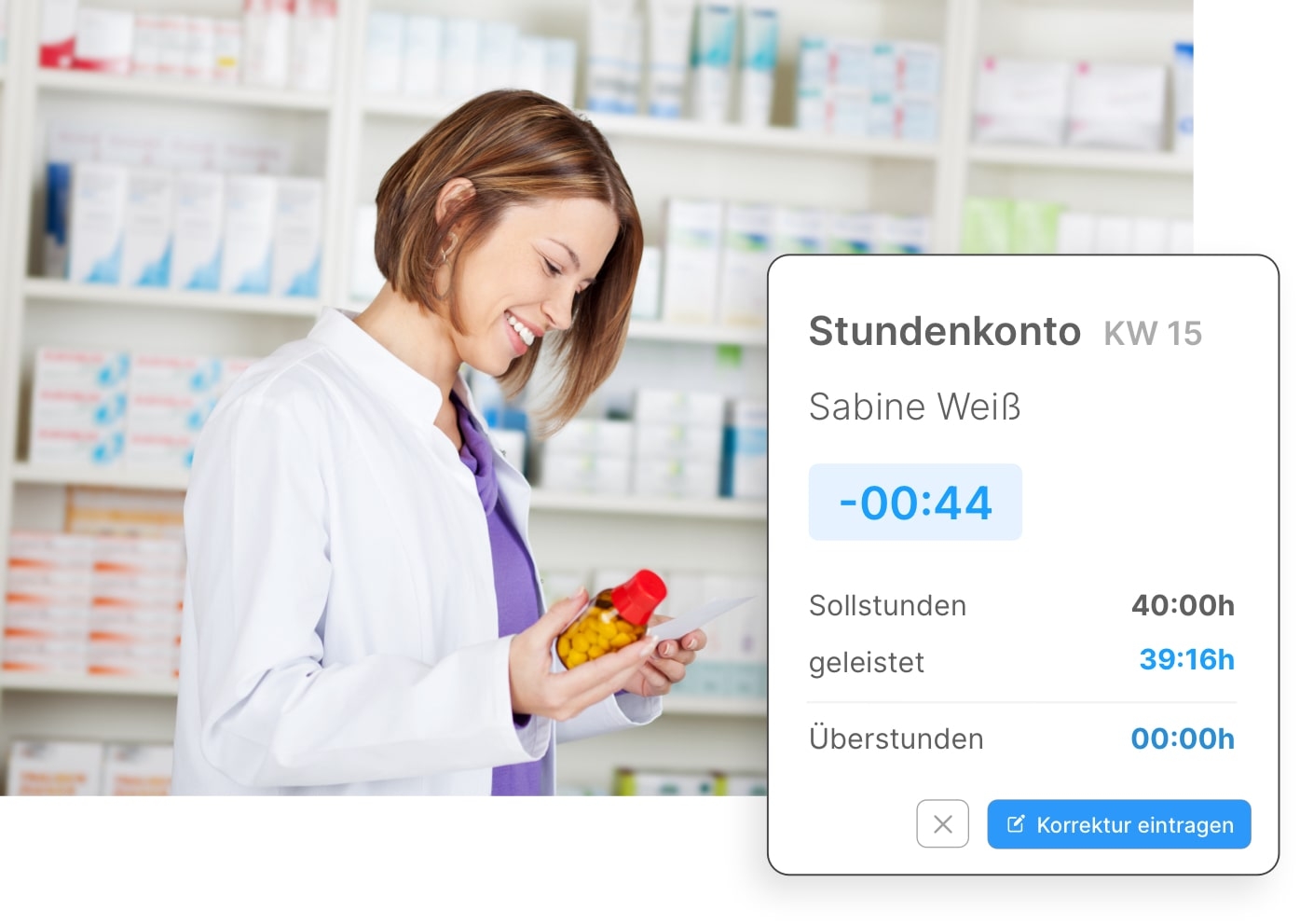 Stundenkonto & Auswertungen für Apotheken