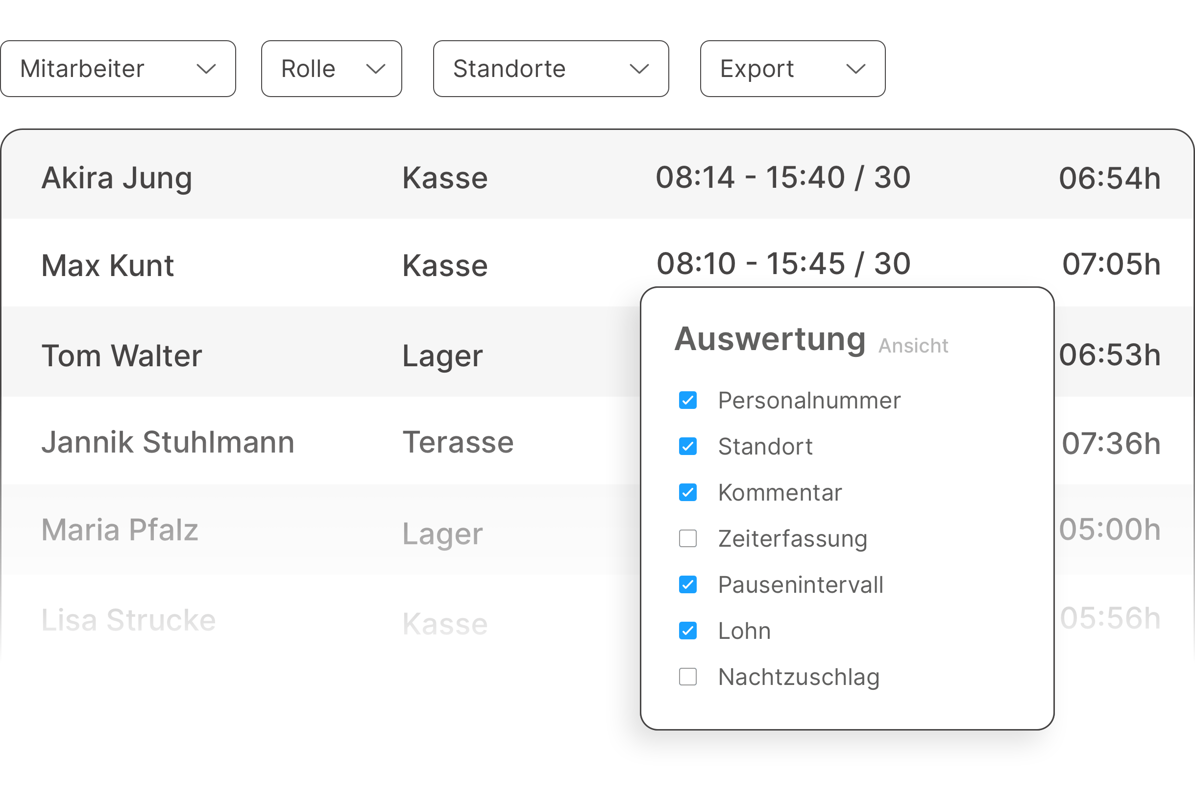 Configure reports individually