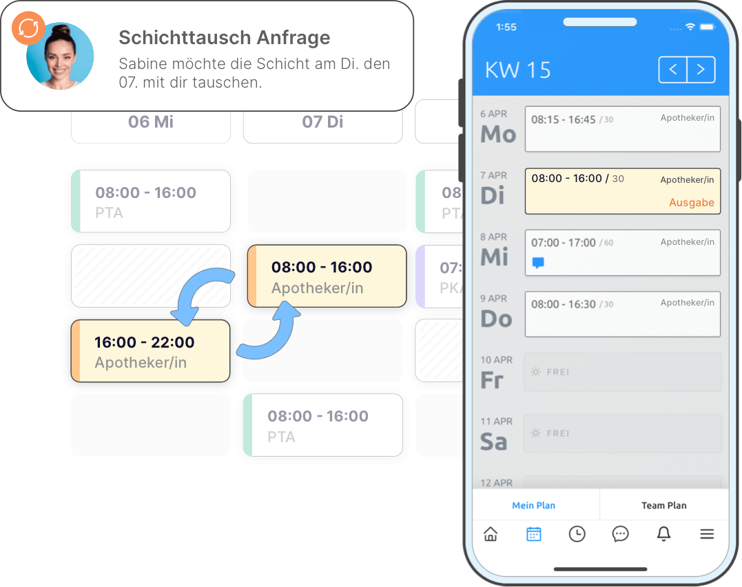Diensttausch für Apotheken