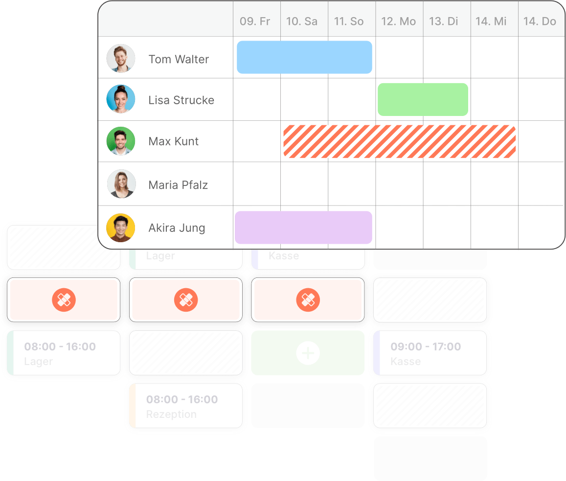 Abwesenheiten im Sicherheitsdienst effizient verwalten