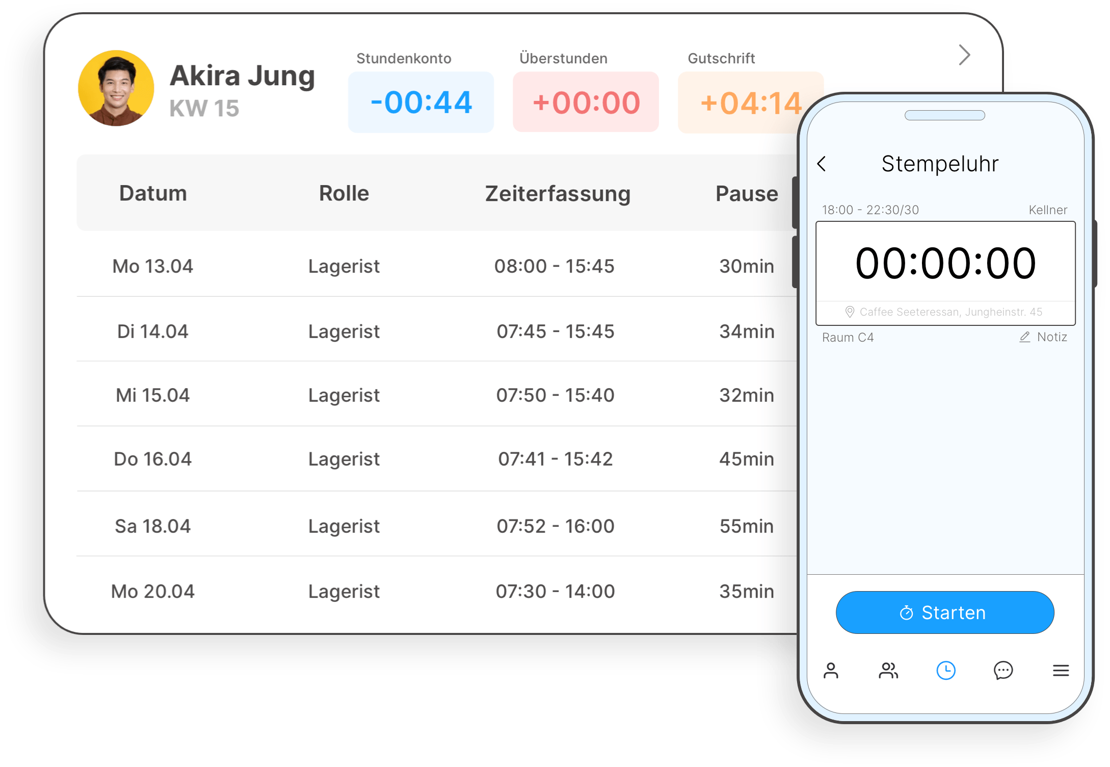 Time tracking online with Aplano