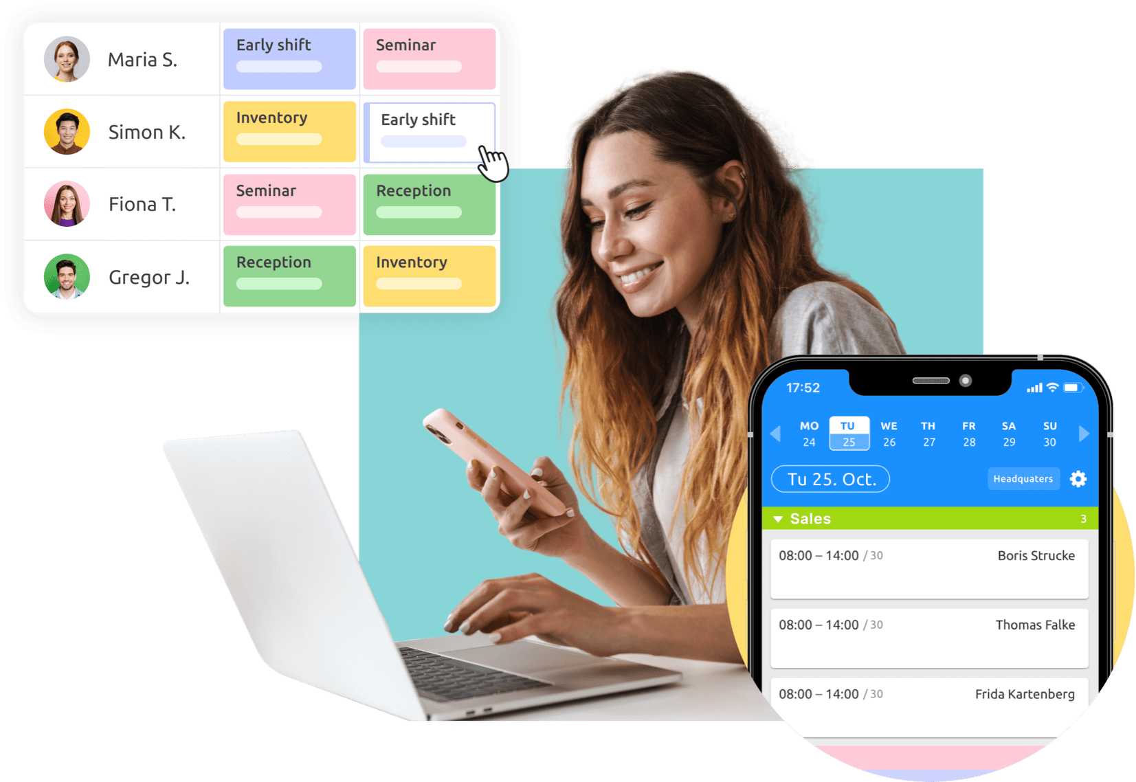 Employee scheduling Aplano online