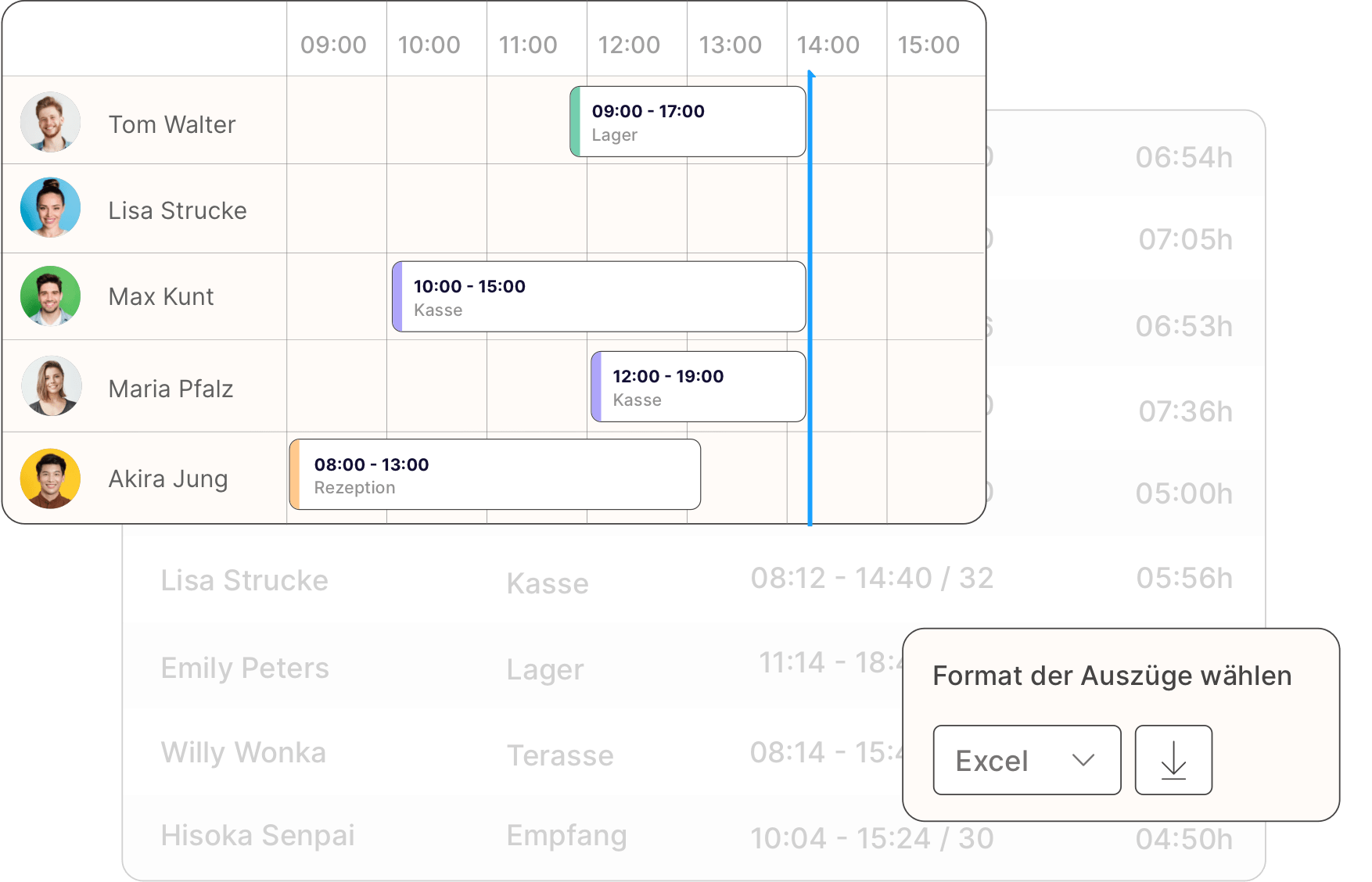 Punch-clock based time tracking